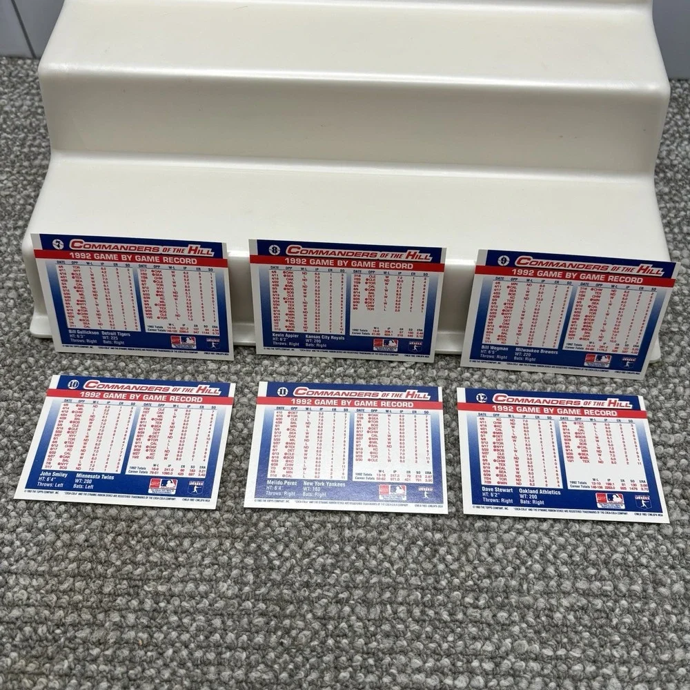 1993‎ Topps Coca-Cola Commanders of the Hill Baseball Card Set 30 Cards